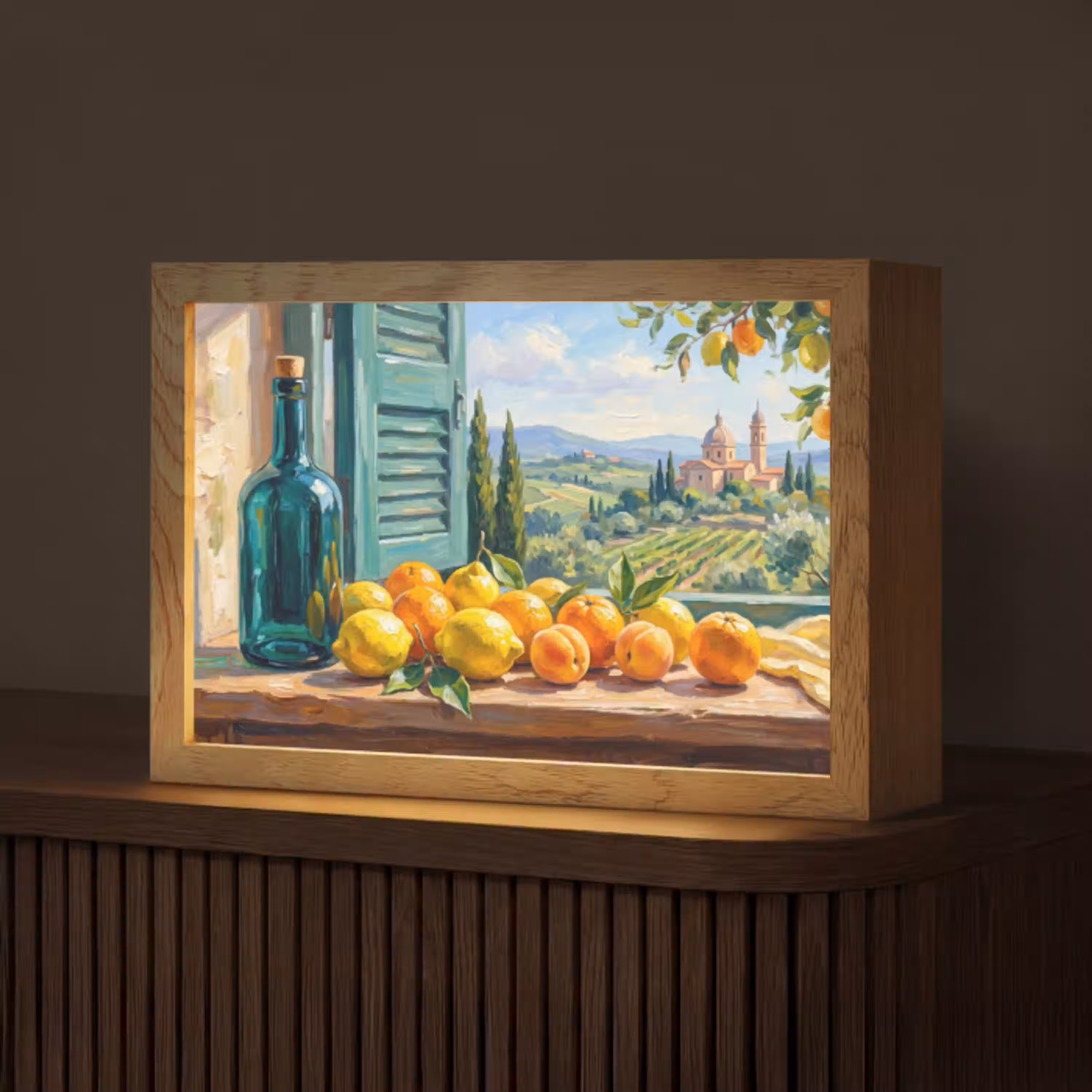 Fles - Fruit - Stilleven Light Box met kabel (Tafellamp) klein -z3d_website