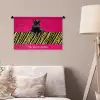 Kat - Baas - Roze - Tijgerprint Wandkleed katoen klein -sfeer4
