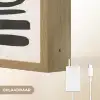 Abstract - Kunst - Vormen - Zwart Light Box met batterij (Wandlamp) middel -USP_websiteoplaadbaarNL
