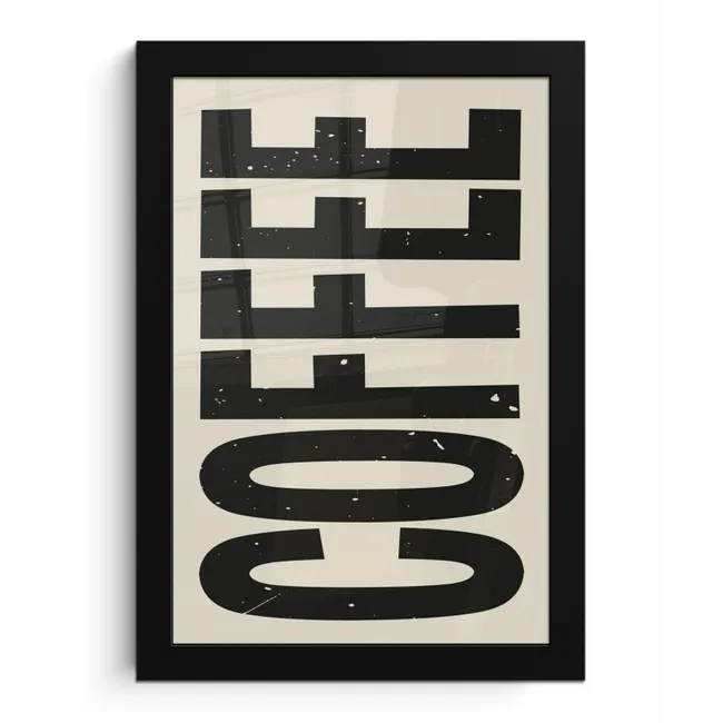 Japandi - Koffie - Decoratie - Vintage fotolijst zwart zonder passe partout klein -3d