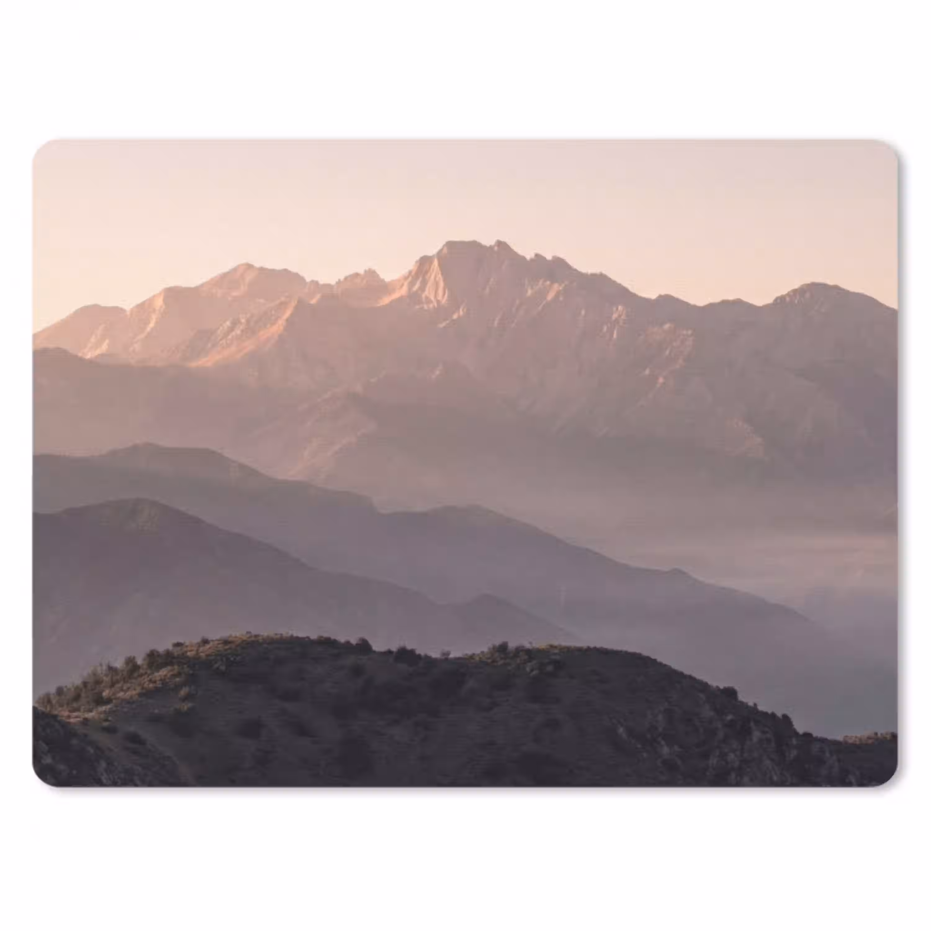 Panorama - Landschap - Bergen muismat rubber klein -3d