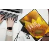 Zonnebloem - Close up - Geel - Quote laptophoes neopreen klein -bureau