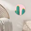 Cactussen - Modern - Pastel Wandcirkel kunststof plaat 5mm dik klein -sfeer5