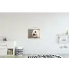 Uil - Bruin - Wit textielposter latten blank klein -kinderkamer