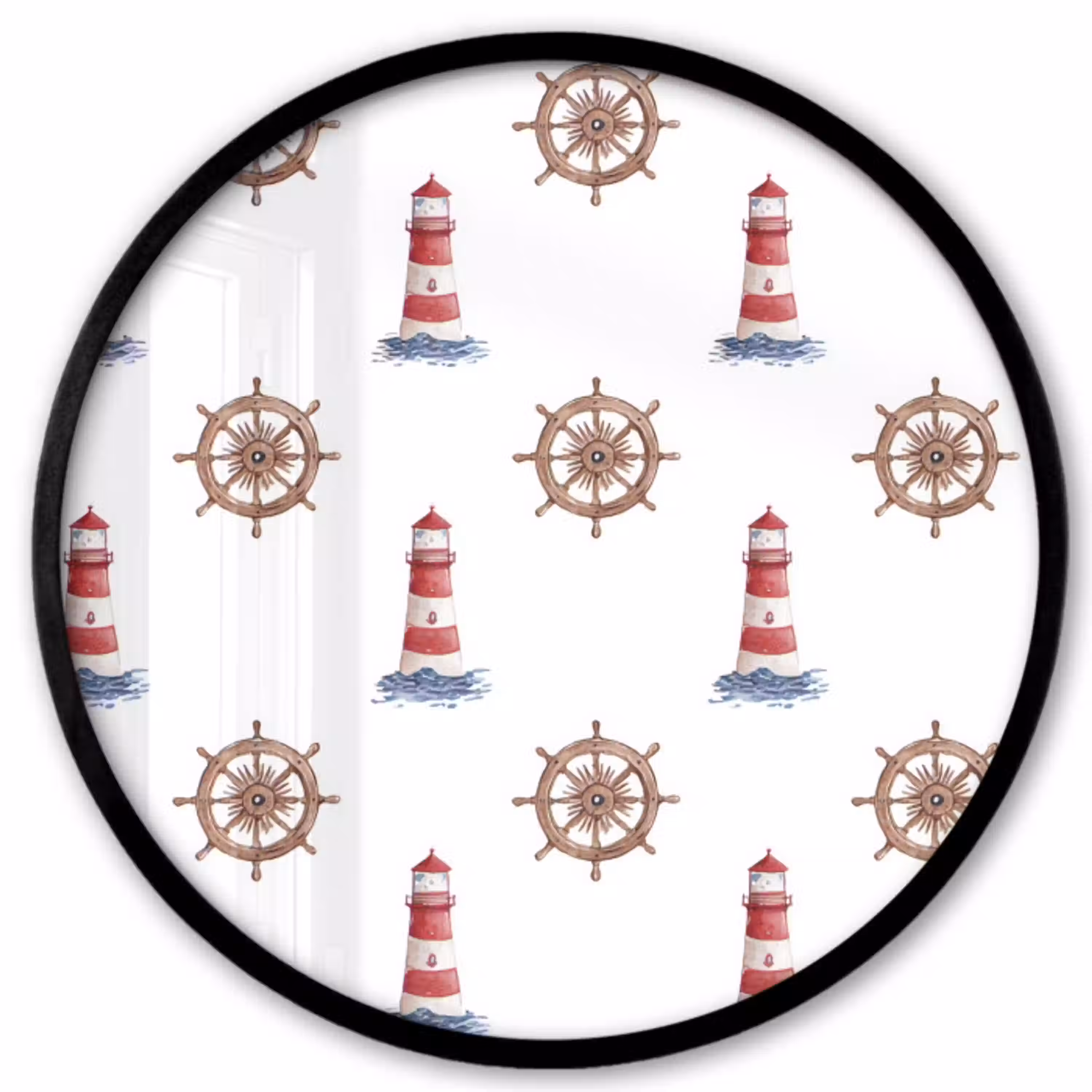 Nautisch - Klassiek - Rood Fotolijst rond zonder passe partout klein 856 -3d