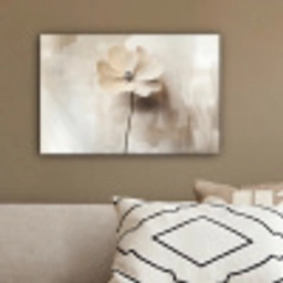 Bloem - Beige - Verf - Schaduw canvas 2cm klein -sfeer3