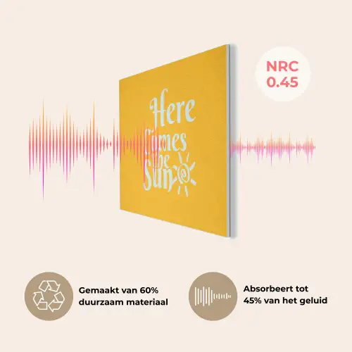 Geel - Blauw - Here comes the sun PET vilt klein -USP_NL