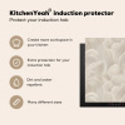 Lijnen - Waaier - Beige Inductie beschermer vinyl 3mm middel 274 -vsfeer2_ENG