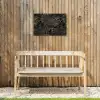 Zwart - Marmer - Goud - Nerf Tuinposter op houten frame 2 cm dik klein 845 -sfeer4
