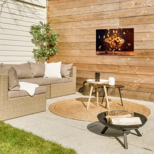 Appel - Taart - Warm - Eten Tuinposter op houten frame 2 cm dik klein -sfeer2