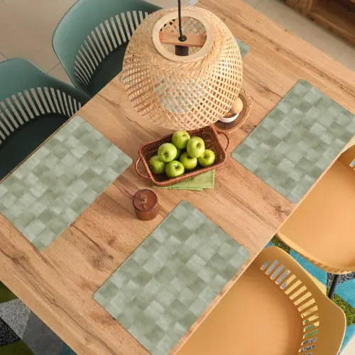 Vlakken - Rustiek - Groen Placemat vinyl groot 368 -zzsfeer5_Kitchenyeah-website