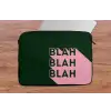 Donkergroen - Tekst - Schaduw - Grafisch laptophoes neopreen klein -tafel