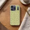 Vlecht - Patroon - Groen Telefoonhoesje iPhone 17 Pro klein 878 -sfeer1