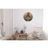 Kerstgnome - Konijntjes - Kleurrijk Wandcirkel aluminium klein -woonkamer