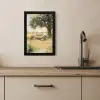 Houten bankje - Bloempotten - Landschap KitchenYeah - Keuken - Fotolijst klein -sfeer2