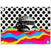 Hamburger - Stippen - Golven - Kleuren tuinposter los doek klein -3d