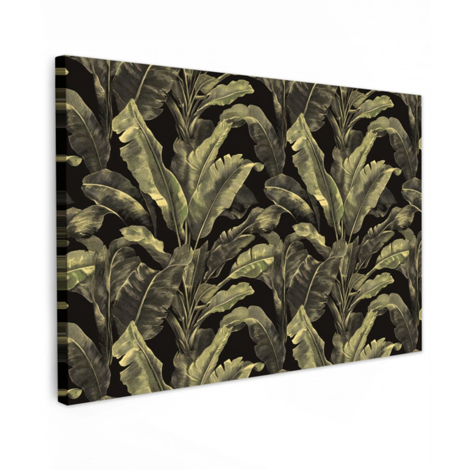 Botanisch - Bladeren - Groen canvas 2cm klein 34 -z3d