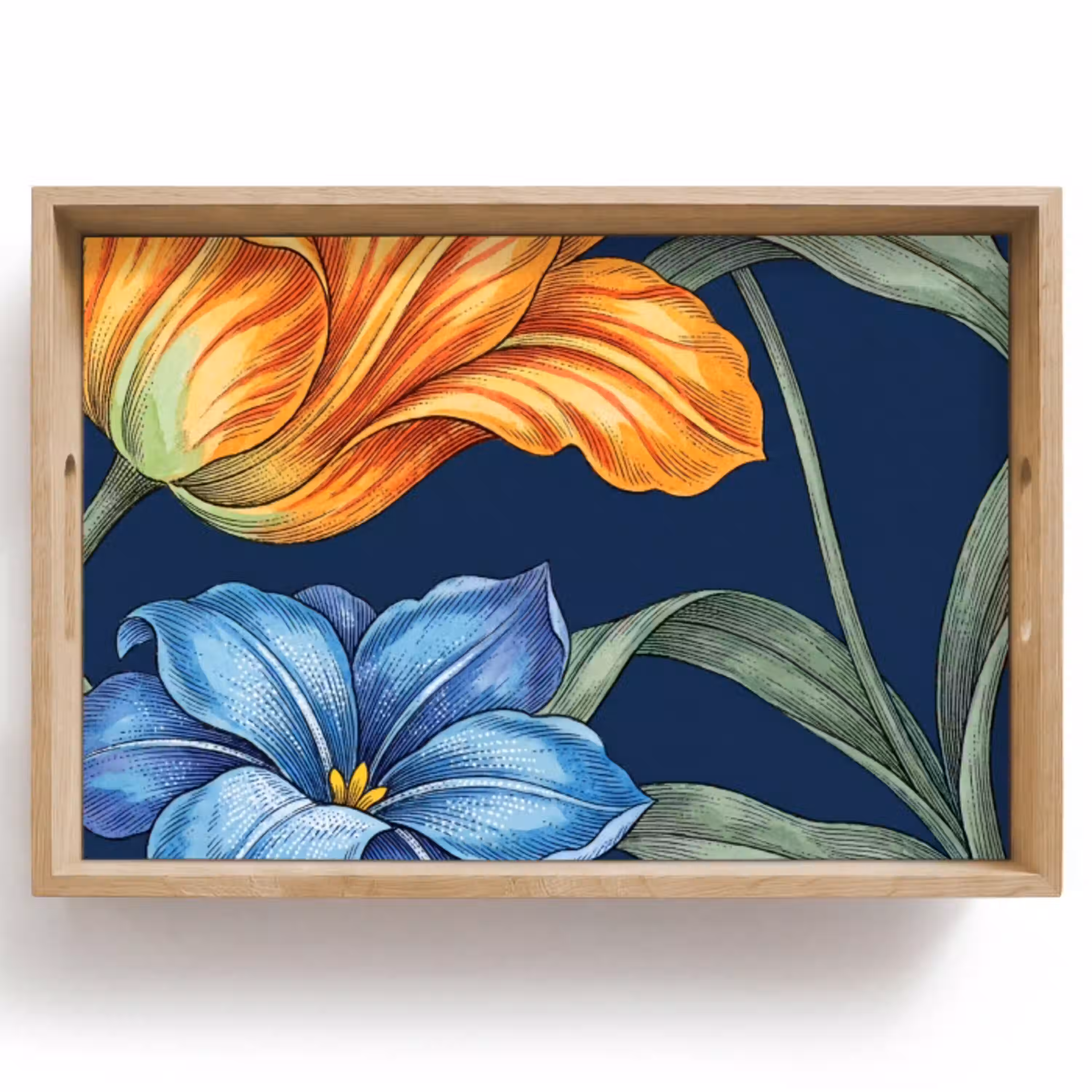 Bloemen - Botanisch - Patroon Dienblad Rechthoek middel -z3d_shopping