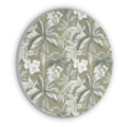 Botanisch - Bloemen - Groen Akoestische PET Vilt - Rond klein 838 -3d