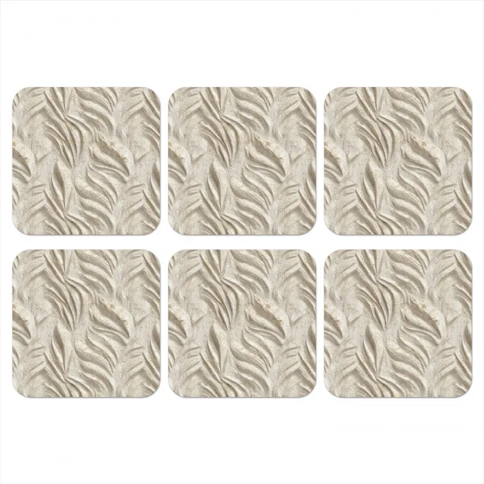 Textuur - Reliëf - Beige onderzetter kurk middel 366 -3d