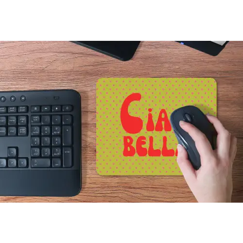 Ciao bella - Rood - Groen - Stippen muismat rubber klein -toetsenbord
