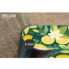 Groen - Bloemen - Citroenpartjes Placemat vinyl groot 368 -closeup