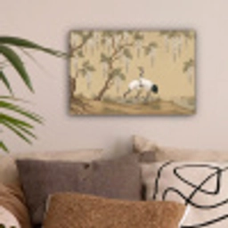 Kraanvogels - Water - Beige canvas 2cm klein -sfeer1