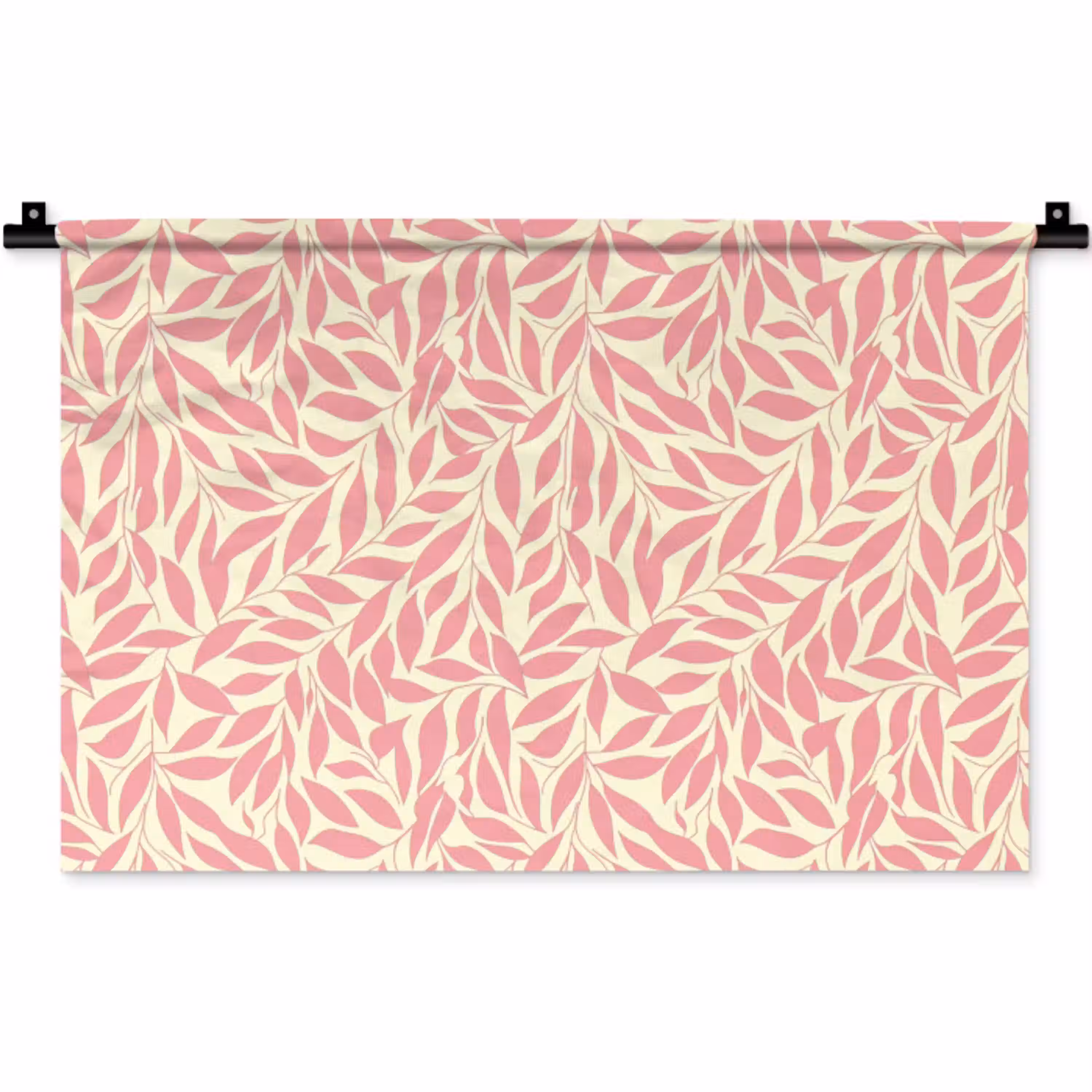 Roze - Bladeren - Dynamisch - Patroon Wandkleed katoen klein 269 -zz3d