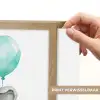 Olifant - Baby - Dieren - Blauwe ballon Light Box met batterij (Wandlamp kind) middel -USP_websiteprintNL
