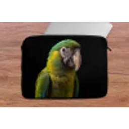 Ara - Portret - Groen laptophoes neopreen klein -tafel