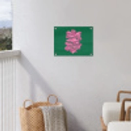 Abstract - Pink - Lijnen - Groen tuinposter los doek klein -sfeer8