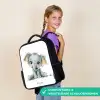 Baby olifant Rugzak - Zwart middel -sfeer6_NL