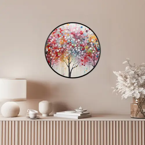 Kunst - Bomen - Natuur - Acryl Fotolijst rond zonder passe partout klein -sfeer3