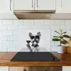 Hondje - Wijnglas - Zonnebril - Enthousiast keuken achterwand spatscherm klein -sfeer2