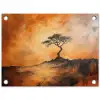 Boom - Landschap - Oranje tuinposter los doek klein -3d