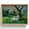Vrouw - Boom - Boek - Mandje Dienblad Rechthoek middel -z3d_shopping