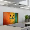 Dansen - Vrouwen - Verfstructuur keuken achterwand spatscherm klein -3d_schuin