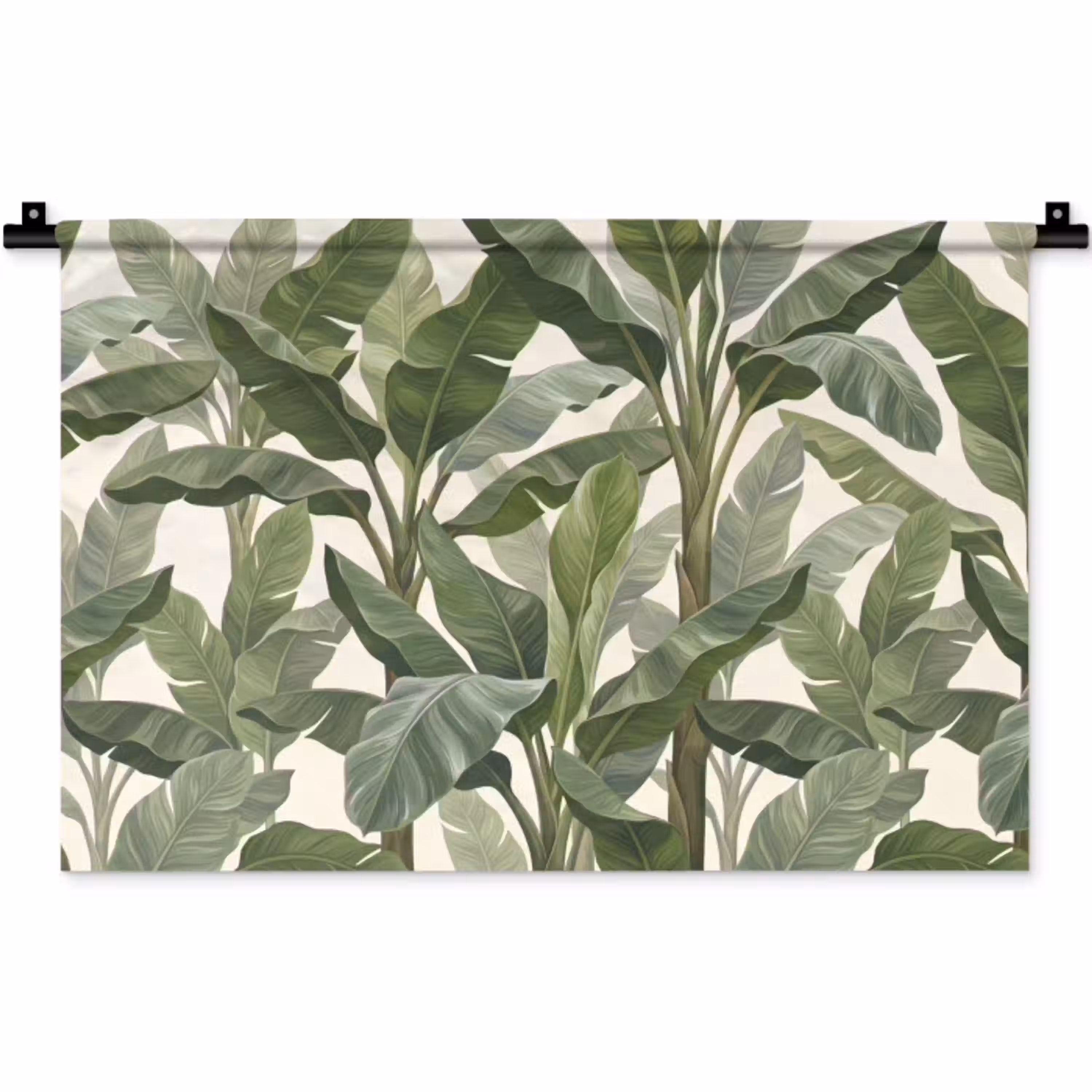 Planten - Bladeren - Tropisch - Groen Wandkleed katoen klein -zz3d