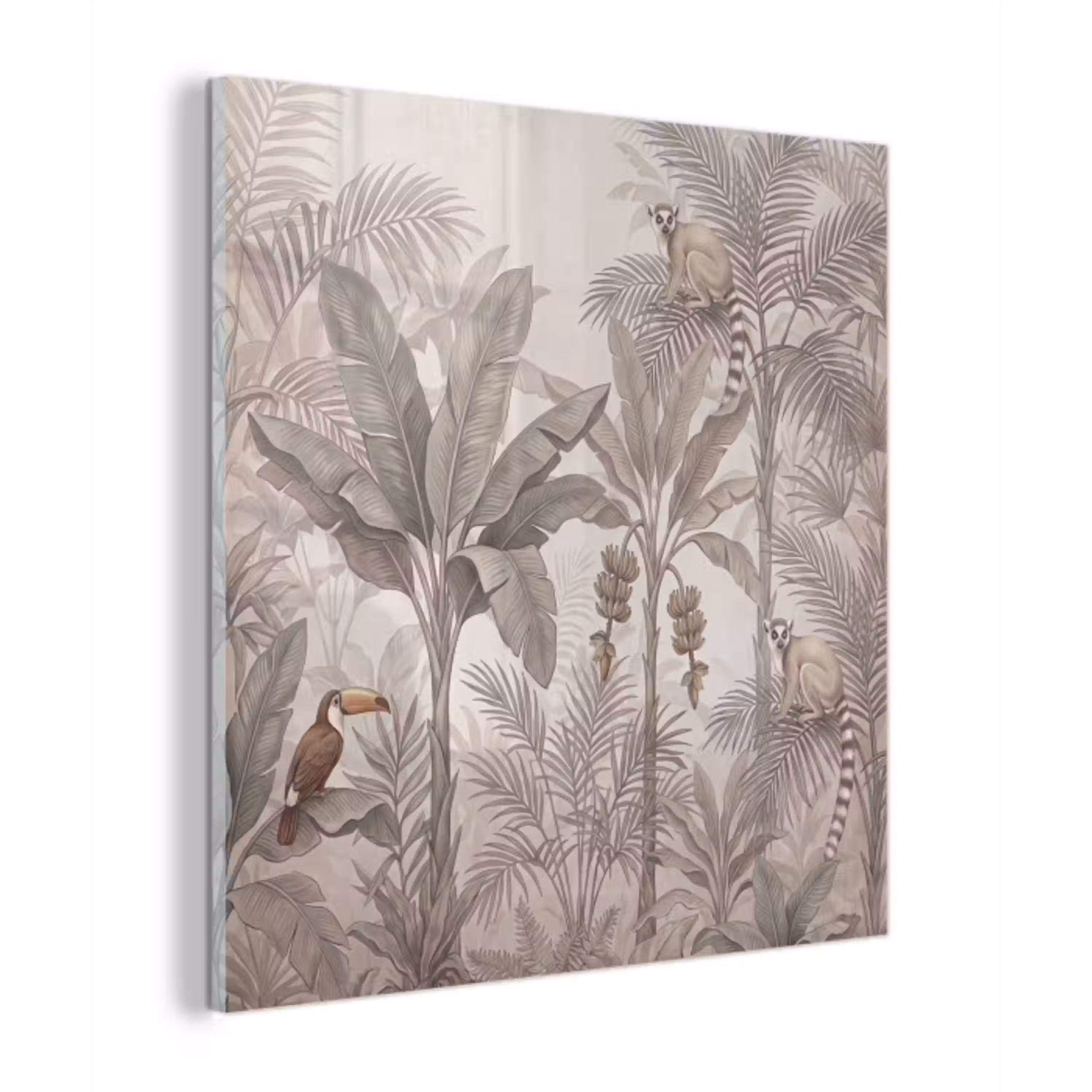 Natuur - Jungle - Ringstaartmaki - Bruin plexiglas 5mm klein -z3d