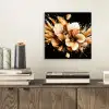 Bloemen - Goud - Graffiti - Zwart - Abstract aluminium wit klein -sfeer1