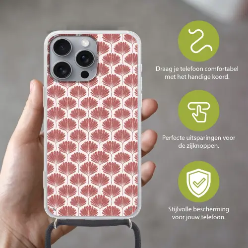 Waaier - Motief - Terra Hoesje iPhone 16 Pro Max met koord klein 804 -sfeer2_NL