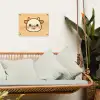 Koe - Oranje - Cartoon tuinposter los doek klein -sfeer7