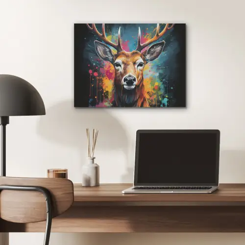 Hert - Graffiti - Dieren - Kleuren PET vilt klein -sfeer5
