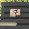 Kerst - Hert - Gewei - Rood tuinposter los doek klein -sfeer3