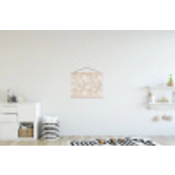 Lichtbeige - Goudbruine Nerven - Marmer textielposter latten blank klein 122 -kinderkamer