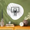 Basketbalbord - Minimalistisch - Zwart Wandcirkel Organisch Plexiglas middel -sfeer2