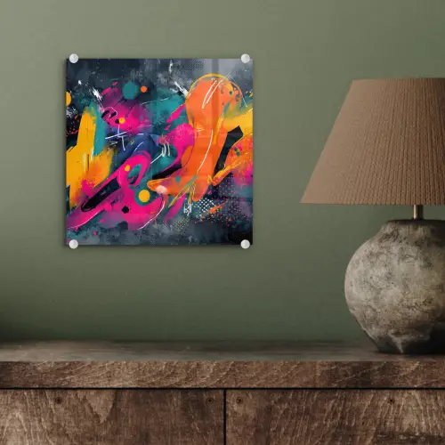Abstract - Graffiti - Kleurrijk - Verfspatten plexiglas 5mm klein -sfeer3