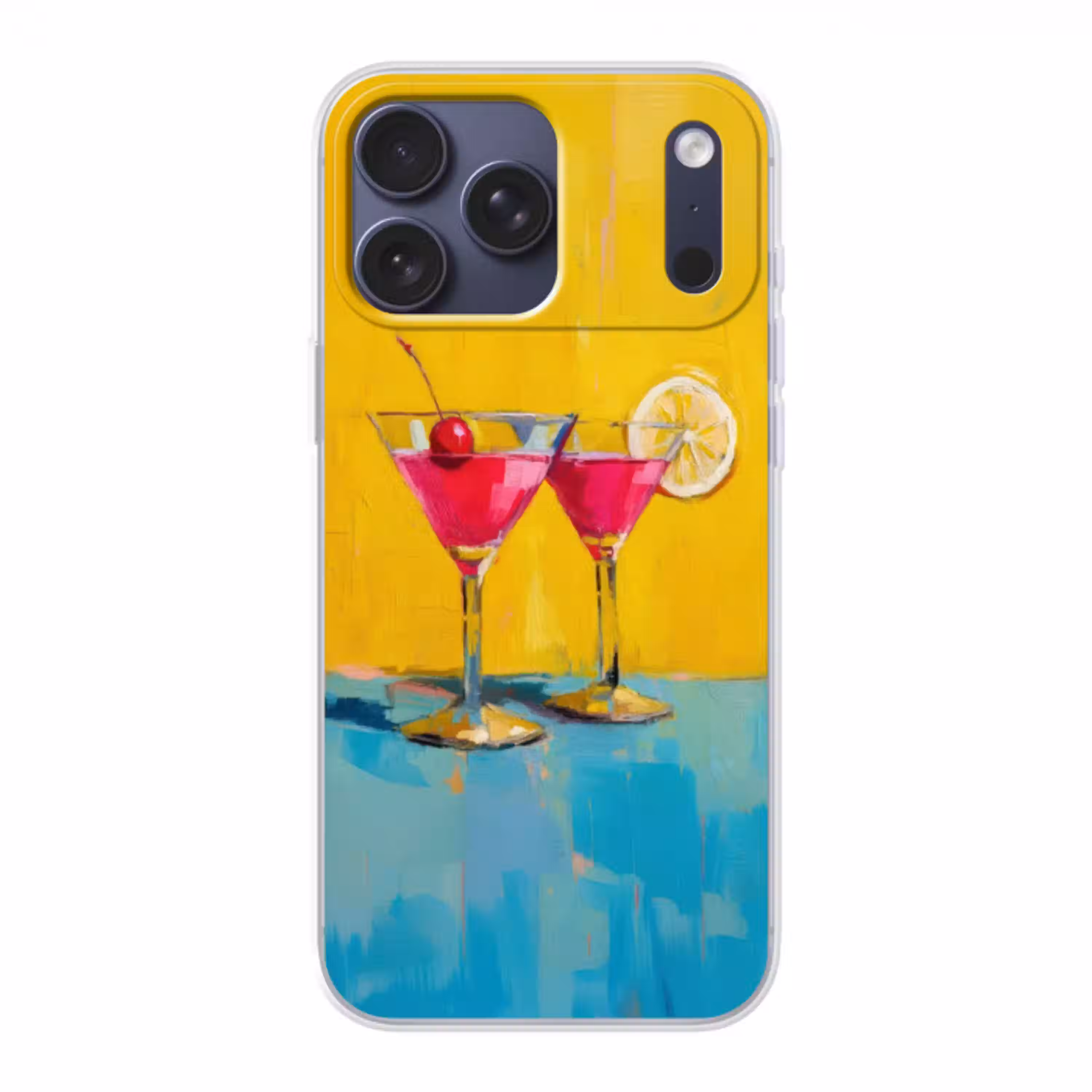 Glazen - Cocktail - Citroen - Kers Telefoonhoesje iPhone 17 Pro Max klein -3d