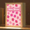 Bloemen - Patroon - Roze Light Box met kabel (Kinderlampje) klein -zzz_3d_website