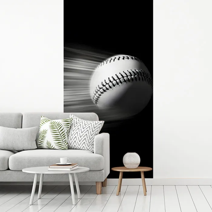Honkbal - Wit - Vliegt fotobehang vinyl groot -woonkamer